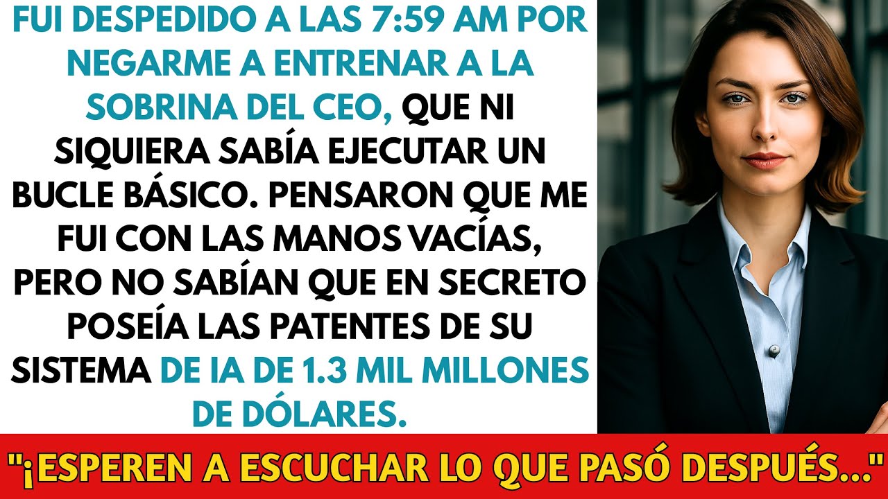 Me Despidieron por Negarme a Entrenar a la Sobrina del CEO—Pero Aún Tengo Su Patente de $1.3B