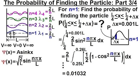 Physics - Ch 66 Ch 4 Quantum Mechanics: Schrodinger Eqn (23 of 92) Prob. of Finding Particle 3