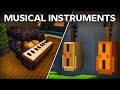 5 Easy Musical Instruments Tutorial in Minecraft