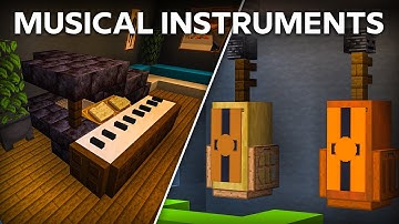 5 Easy Musical Instruments Tutorial in Minecraft