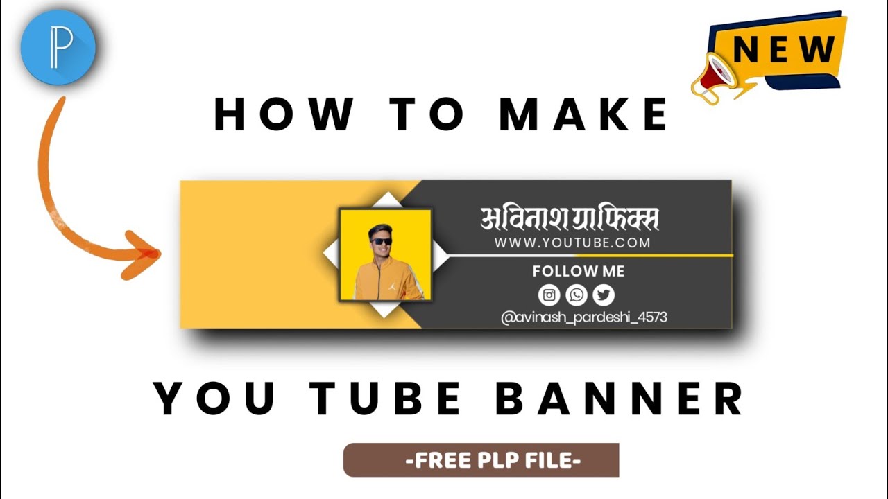 how to make a youtube banner channel art in pixellab | Youtube banner ...