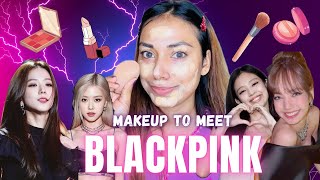 Makeup to Meet BLACKPINK 🖤🩷😱 #challenge #makeupchallenge #randomchallenge #missgarg #blackpink