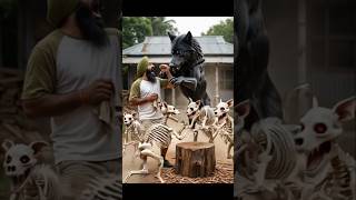 It Wasn’t Just a Statue… 😱🐺 #shorts #woodworking #wolf #statue