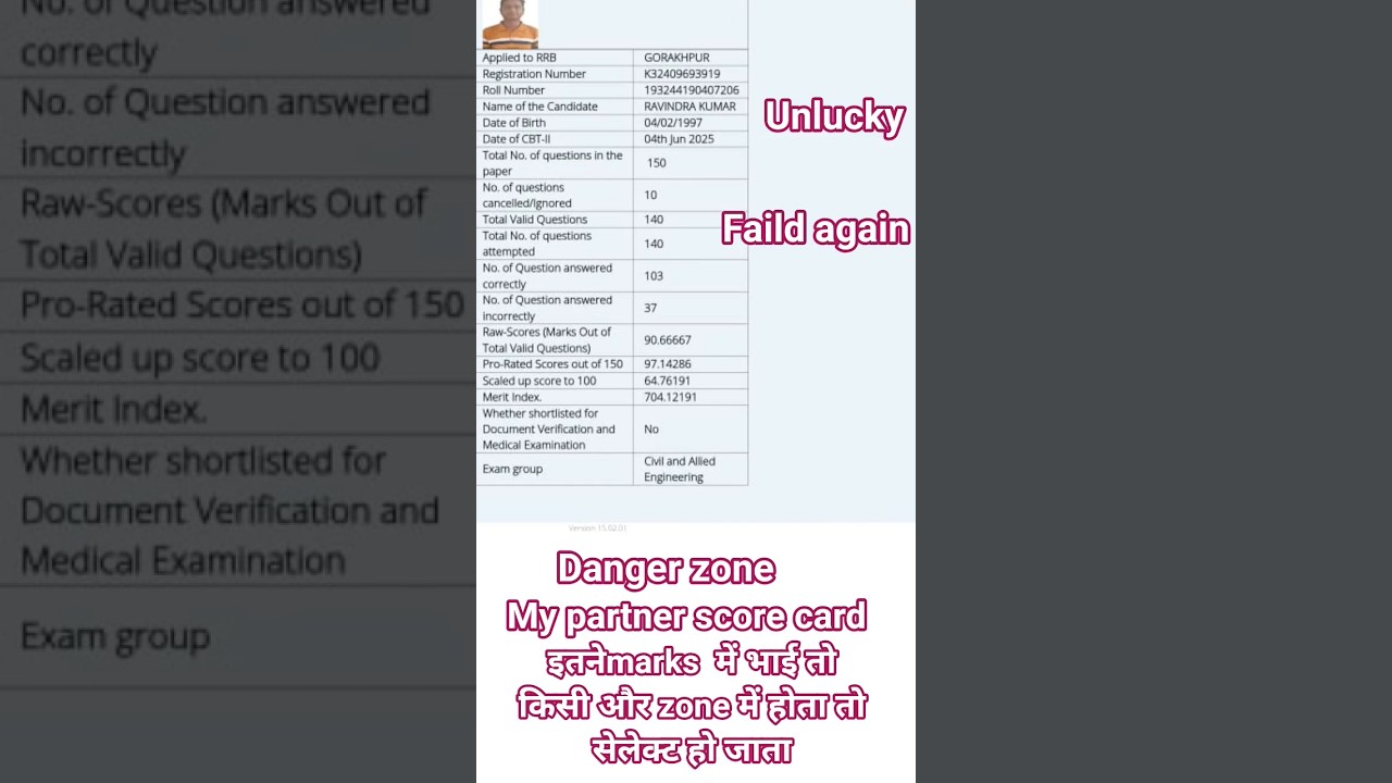 RRB JE cbt 2 result OUT