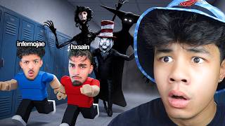 We Played MORE Roblox Horror Games (ft. Hxsain & Inferno Jae) screenshot 1