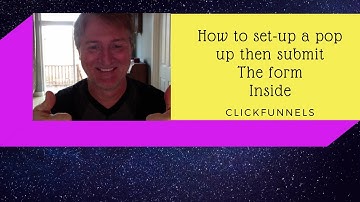 How to set-up a pop up then submit the form