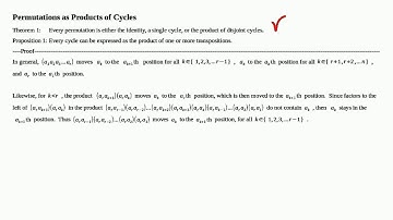 Cycles as Products of Transpositions - Linear Algebra Ch0 Part 6