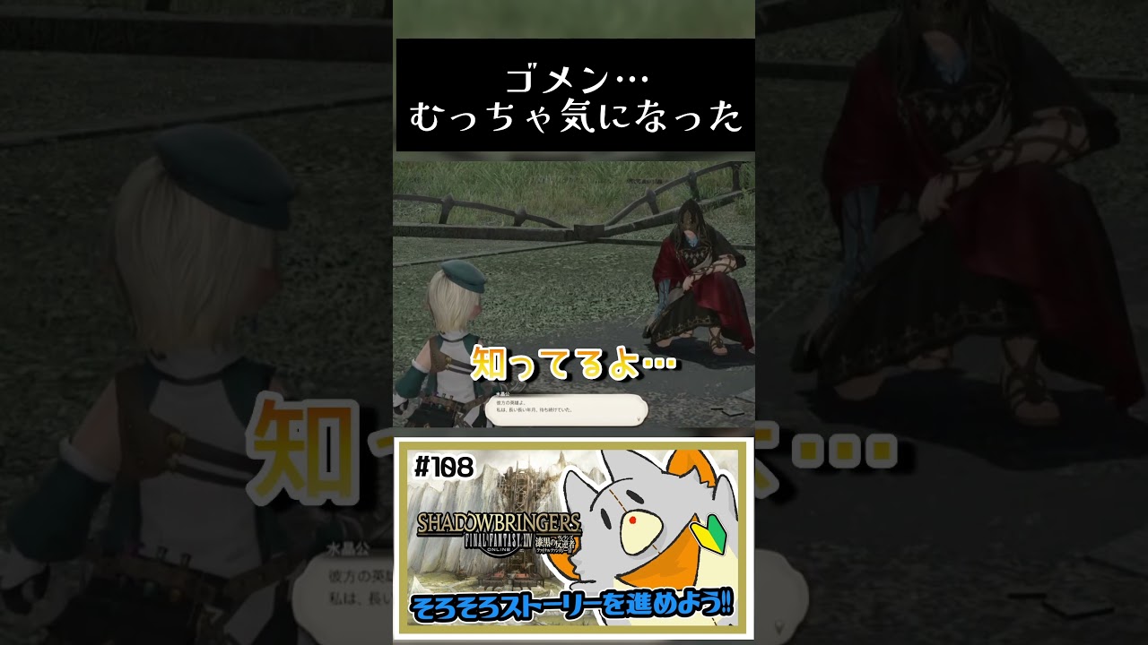 凄い真面目な雰囲気なのに気になって…#ff14 #ファイナルファンタジー #shorts #vtuber