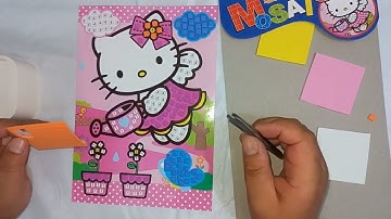 Puzzle Game Mosaic Hello Kitty Sticker for Kids.
