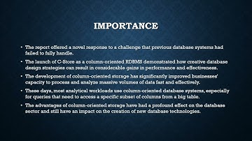 A Column-Oriented DBMS