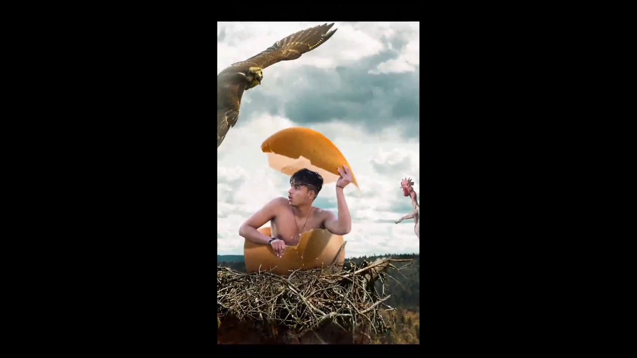 Egg 🥚Man photo editing Picsart application in