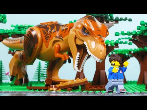 LEGO T-Rex Attack | LEGO Jurassic World T-Rex Portal Chase | Billy Bricks Compilations