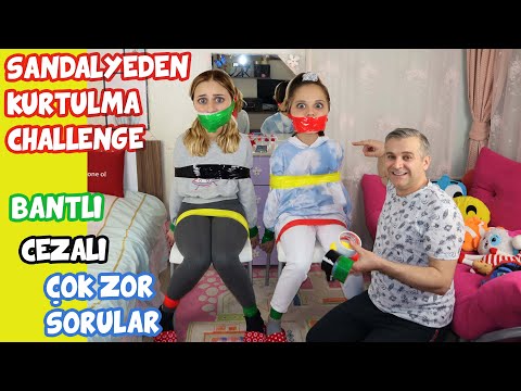 EVDE CEZALI BANTLI SANDALYEDEN KURTULMA CHALLENGE - Işıl vs Kuzeni | ZOR SORULAR - Babishko Family