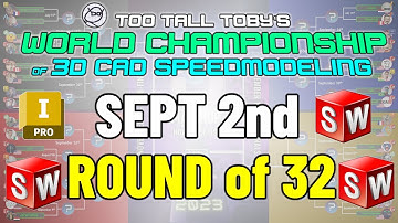 Sept 2nd - WORLD CHAMPIONSHIP of 3D CAD SPEEDMODELING - Autodesk Inventor, SolidWorks