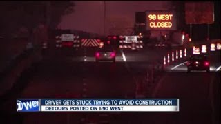 5am: Driver ignores road closure
