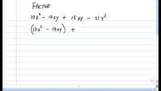 Factor by Grouping - Ex 1
