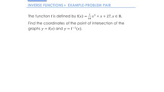 Functions » 6.4 Inverse Functions » Example (A-Level Maths)
