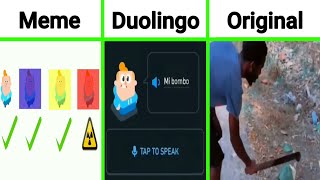 Mi Bombo Meme Vs Duolingo Meme Vs Original Meme