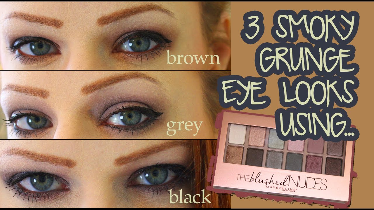 3 Smoky Grunge Eye Looks - Maybelline the Blushed Nudes Palette