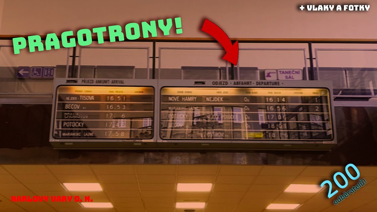 [200 subs - speciál] PRAGOTRONY + vlaky na Karlovarském dolním nádr. + fotky z nádraží