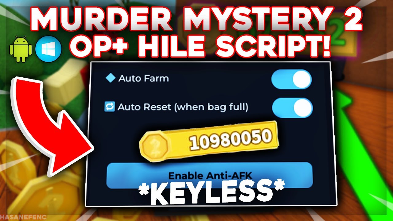 Murder Mystery 2 OP Autofarm Script | Autofarm, Auto Reset, Anti AFK, Sınırsız Coin Hilesi! (Keysiz) | PC & MOBILE