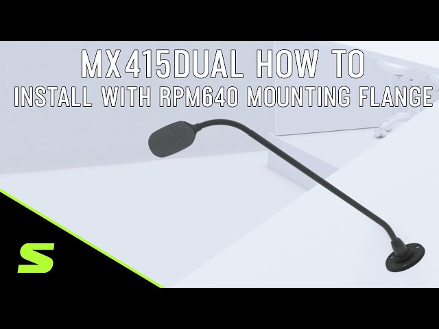 How to Install Shure MX415DUAL with RPM640 Mounting Flange