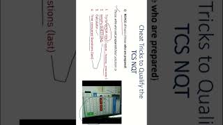 TCS NQT Cheat Tricks | Tips and Tricks to Clear the TCS exam | Telugu #tcsnqt2025 #tcs #tcs2025