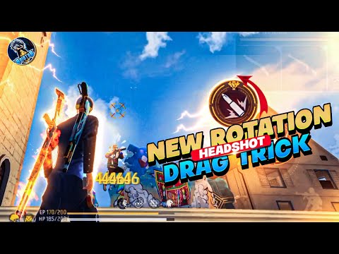 New Rotation Drag One Tap Headshot Trick | Rotation Drag Trick Free Fire | You Never Know Before ?⚙️