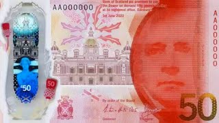 Scotland new polymer 50 pounds banknote 2021 | Scottish £50