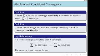 10-6 Alternating Series and Conditional Convergence