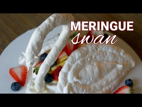 How to Make a Meringue Swan with Pineapple Curd