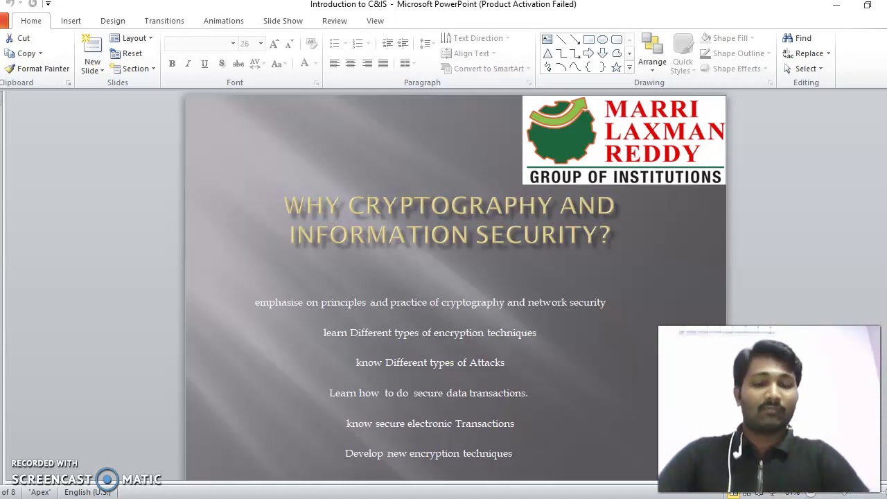 Cryptography and Information Security - YouTube