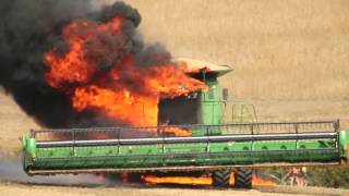 Combine Fire in Granville Ohio on North Hwy 661