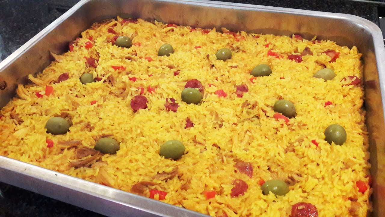 Arroz de Frango no Forno com Açafrão