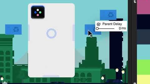 After-Effects concept feature: Parenting layers from the viewer & time offset for children layers