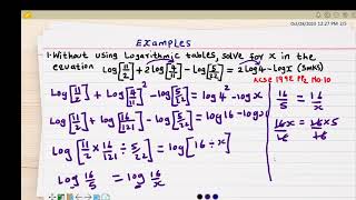 FORM3 : FURTHER LOGARITHM: LESSON 1