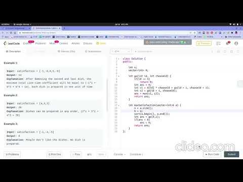 LeetCode (HARD) Dynamic Programming - 1402 - Reducing Dishes