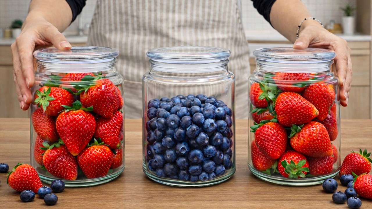 Как хранить клубнику и чернику несколько недель без плесени и порчи! | Советы от Трейси