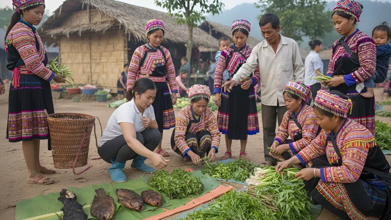 Harvesting Wild Vegetables To Sell At The Highland Market - Living Off The Grid