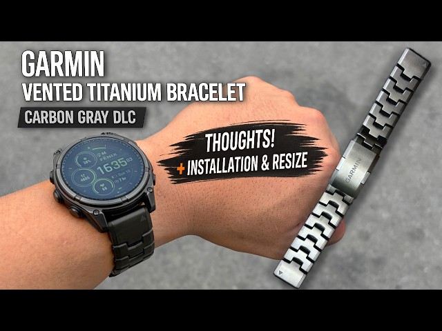 Garmin Vented Titanium Bracelet DLC | Thoughts & Resize - YouTube