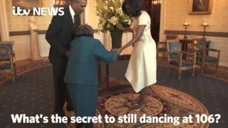 106-year-old meets Obama, breaks out the dance moves