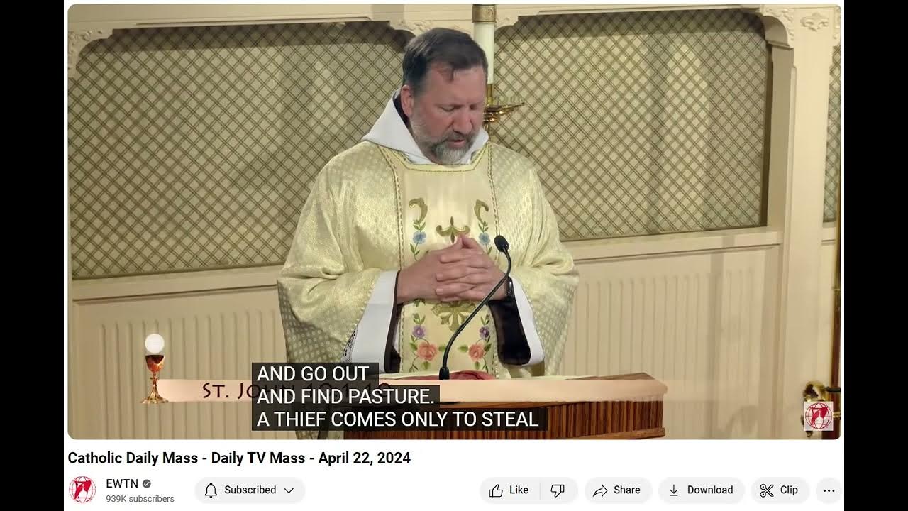 Ewtn_Mass_Shepherd_PriestHood_Eucharist_20240422 YouTube
