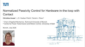 Conference presentation "Normalized Passivity Control for HiL with Contact"