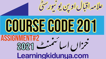 AIOU Solved Assignment 2 Code 201 Autumn 2021 | Learning ki dunya | Aiou Assignments