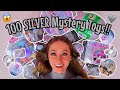 Unboxing 100 silver only mystery toys doorables lol mini brands squishmallows etc