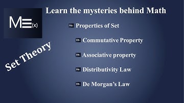 Properties of Sets | De Morgan