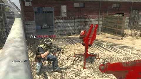 Call Of Duty: Black Ops - Lucky Tomahawk Kill on a Camper Across Firing Range