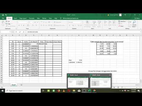 Uji Normalitas dengan menggunakan excel - YouTube