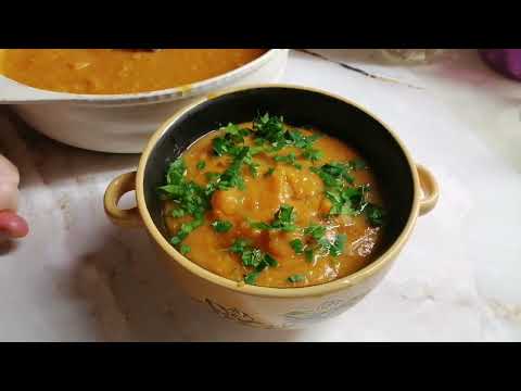 Густой суп из красной чечевицы и тыквы/Можно диабетикам🥣Thick lentil and pumpkin soup.
