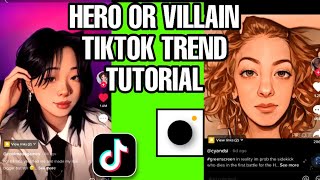 Hero or villain tiktok trend tutorial  | How to get the hero or villain tiktok cartoon filter screenshot 3